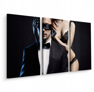 Picture Triptych Man Tuxedo Woman 3d 180x120