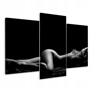 Obrázok Triptych Silhouette of Woman Erotica Act 180x120