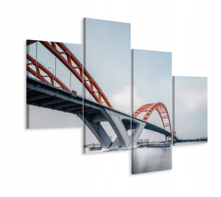 Obrázok Tetrapptych Sky Bridge Decor River 3d 240x150