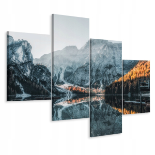 Obrázok Tetraptic Landscape Mountain Lake 3d 240x150