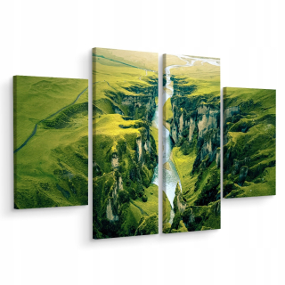 Obrázok tetraptická krajina Island 3d Canyon 160x120
