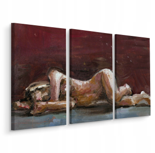 Obrázok Triptych Abstraction Woman Body Act 150x100