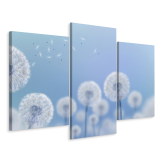 Obrázok pútnikov Triptych Flowers Nature 3d 120x80