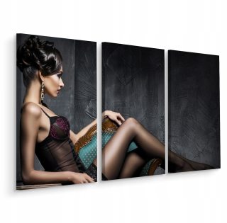 Obrázok Triptych Young Woman Vintage Style 150x100