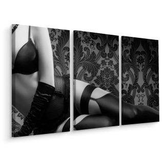 Obrázok Triptych krásna žena retro erotika 150x100