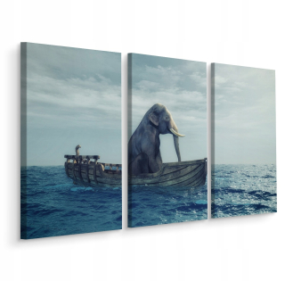 Obrázok slona Triptych v Lodź Sea View 3d 150x100