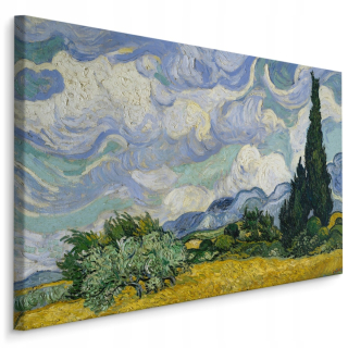 Obrázok poľa Van Gogh Pszenica s Cypresses 120x80