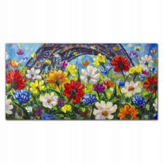 Obrázok závesného akrylu 120x60 maľovanie kvetov príroda