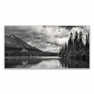 Obrázok zavesenia akrylu 140x70 Mountain Forest Lake Natura