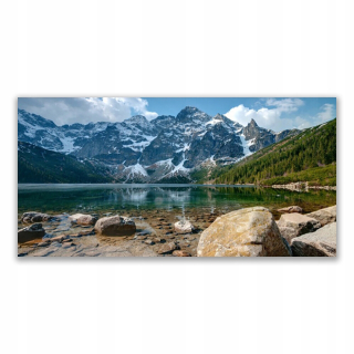 Obrázok závesného akrylu 140x70 Hory Forest Lake Tattry