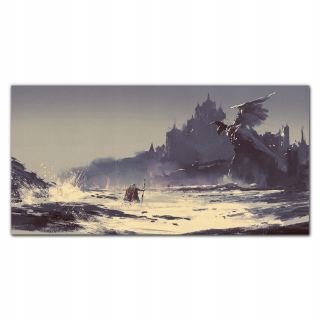 Obrázok akryl s grafikou 120x60 Fantasy Knight Castle