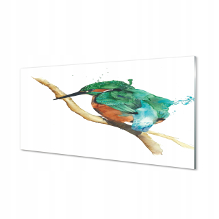 Farebný akrylový maľovaný maľovaný papagáj 120x60 cm
