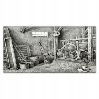 Moderná akrylová maľba 120x60 kravských zvierat