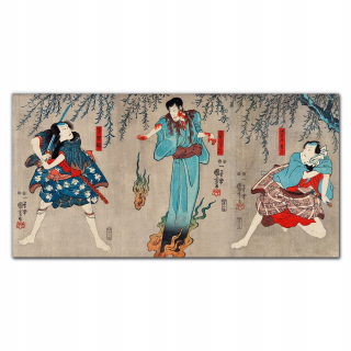 Nástenný akrylový obraz 120x60 Ázia kimono samurai