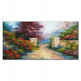 Nástenný akrylový obraz 120x60 steny kvety strom