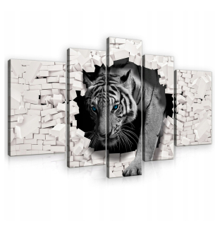 Obrázok pre Salon Tiger Wall Large Triptych 3d 170x100