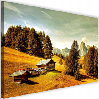 Tlačený obrázok 120x80 Chata krajina v horách