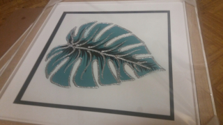 Stojan na kvety - FileDendron Leaffotografia drevený rám 60 × 60