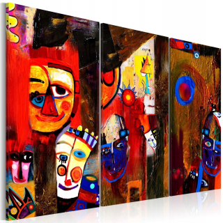 Maľované maľované abstraktné karneval 120x80