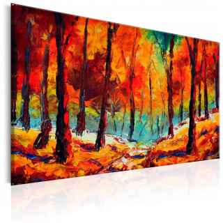 Maľované maľované umelecké jeseň 90x60