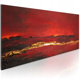 Maľované maľované oceán červené 100x40