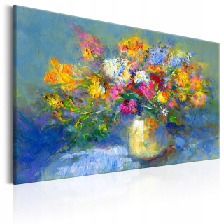 Maľovaná maľba kytica 90x60
