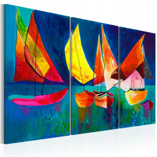 Maľovaný obraz 120x80 plachetnice