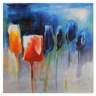 Obrázok na plátne farebné tulipány 80x80