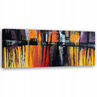 Obrázok na plátne oranžová abstrakcia 150x50
