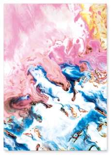 Maľba na plátne ružová abstrakcia 80x120 cm
