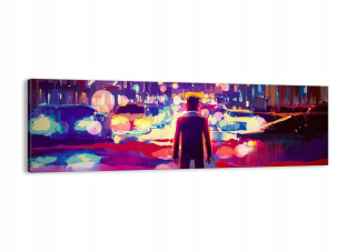 Obrázok na Canvas City Street Night AB160X50-3189
