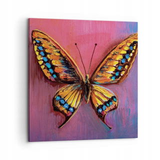 Obrázok na plátne farebný motýľ AC60X60-5012