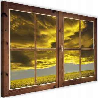 Okno obrazu - strom a oblaky 90x60