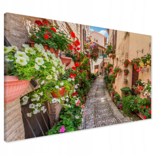 Obrázok na Canvas Street City Flowers 120x80