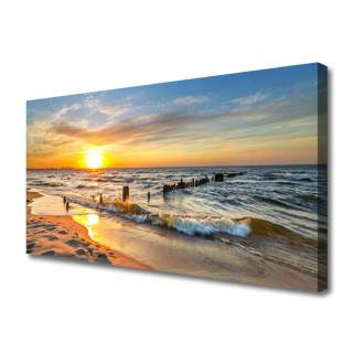 Obraz na plátne Sea Sunset Beach 120x60