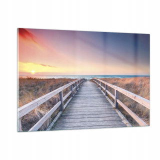 Obrázok na skle 120x80 Road Sea Bridge