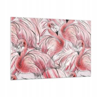Obrázok na skle 120x80 Flamingo Pink Exotic