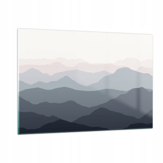 Obrázok na skle 120x80 Mountains Grafics Pastel