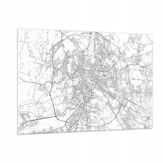 Obrázok na skle 120x80 mapa mesta Rím