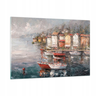 Obrázok na skle 120x80 Sea Port żagly