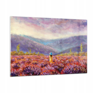 Obrázok na skle 120x80 Field Woman Krajina