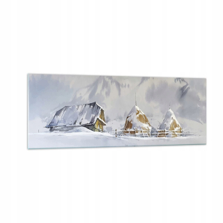 Obrázok na skle 140x50 House Mount Snow