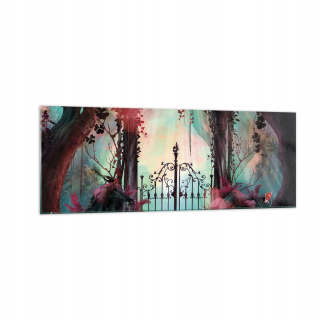 Obrázok na skle 140x50 Fantasy Garden Gate
