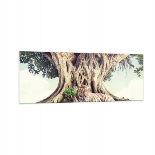 Obrázok na skle 140x50 Tiger Wild Tree