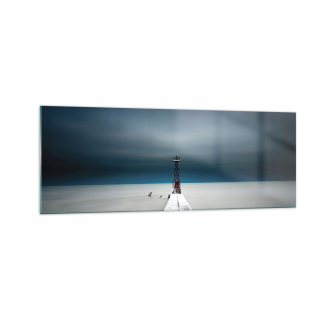 Obrázok na skle 140x50 Tower Beach Sky