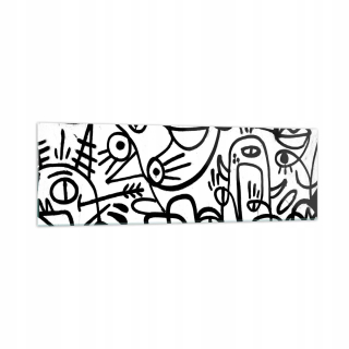 Obrázok na skle 160x50 kresby karikatúry graffiti