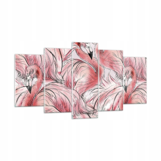 Obrázok na skle 160x85 Flamingo Pink Exotic