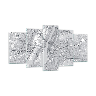Obrázok na skle 160x85 York Mapa