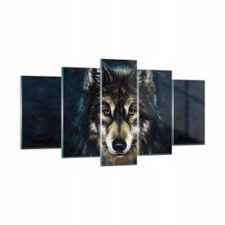 Obrázok na skle 160x85 Wolf Dark Graphics