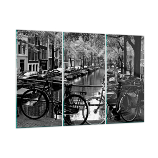 Obrázok na skle 165x110 Amsterdam bicykel
